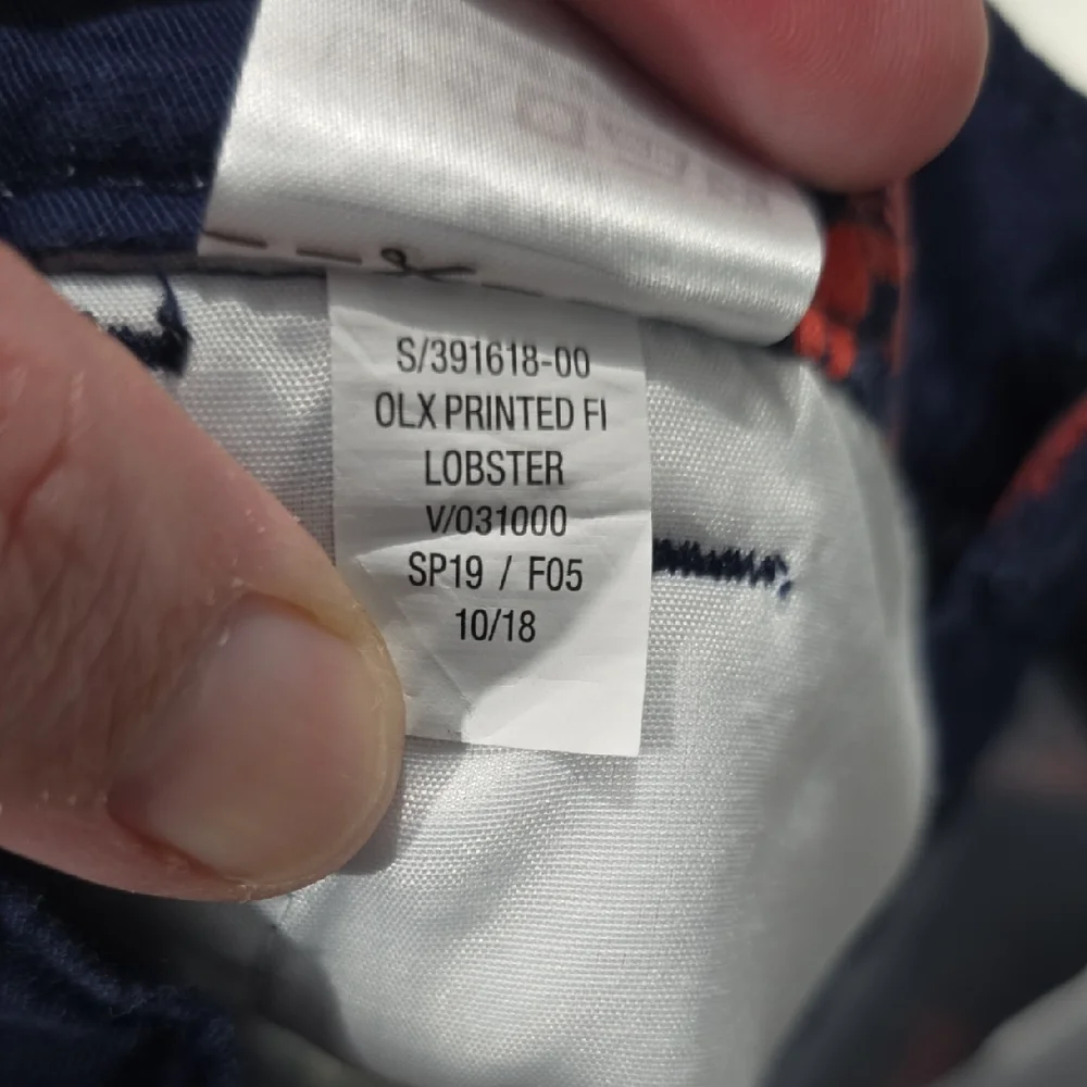 Old Navy Blue and‎ Red Lobster Print Shorts
